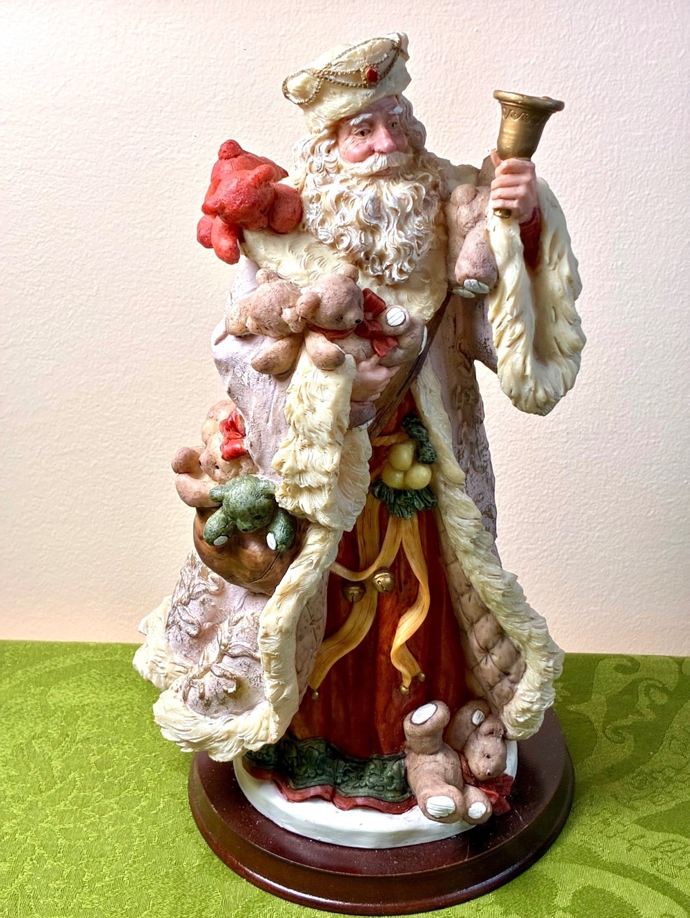 St. Nicholas & Me Santa Claus Figurine wood base